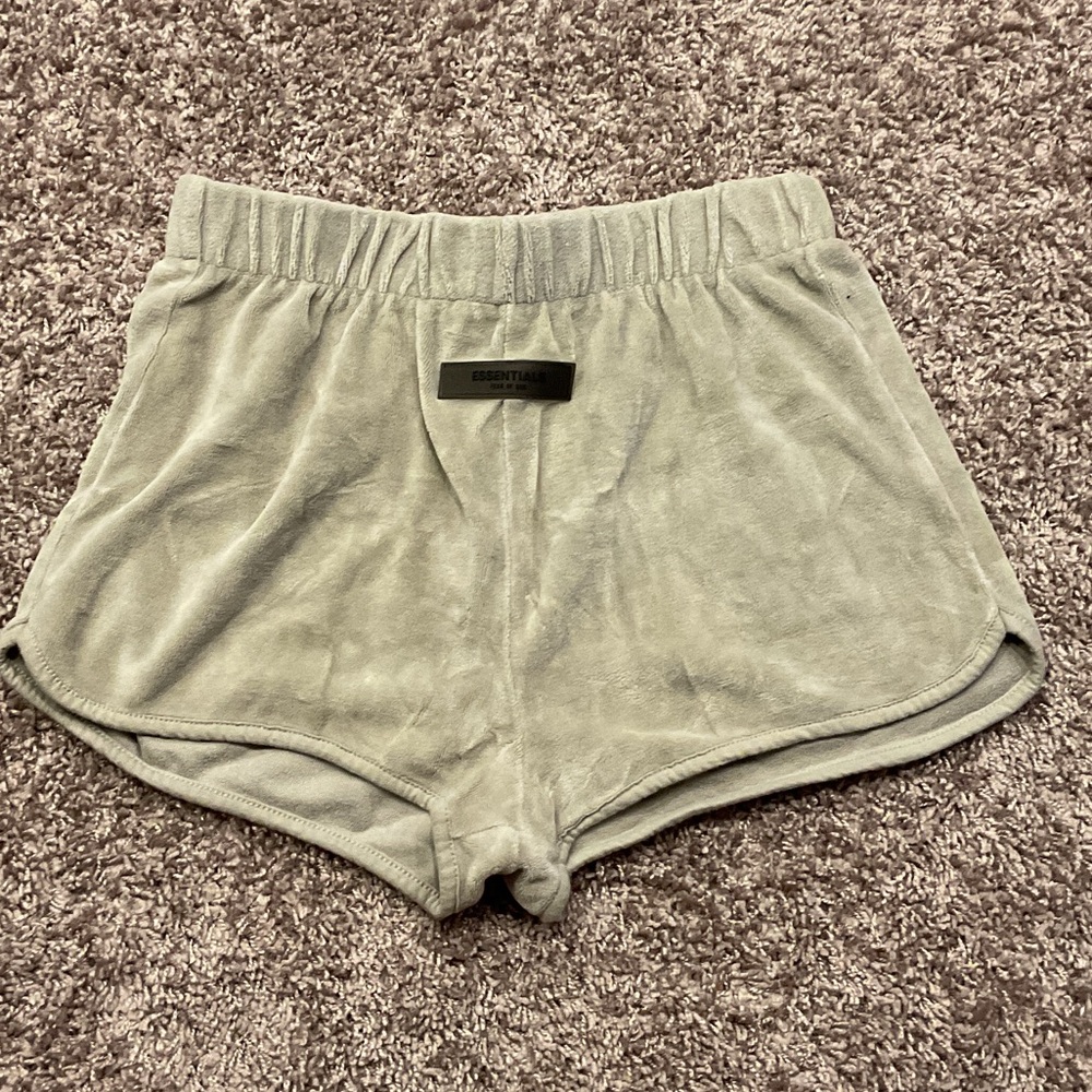 Fear of God Essentials Light Green Shorts, Size M